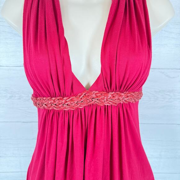 VTG Sky y2k medium women red leather belt babydoll cami whimsygoth USA romantic - Picture 6 of 8